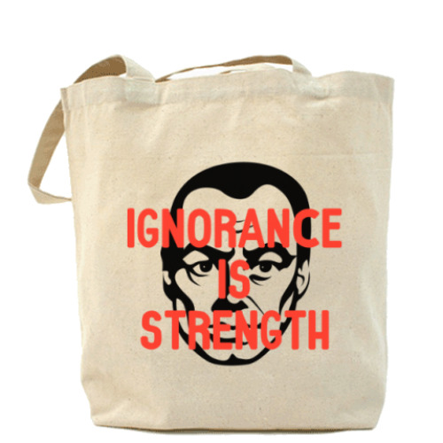 Сумка шоппер с принтом Незнание сила