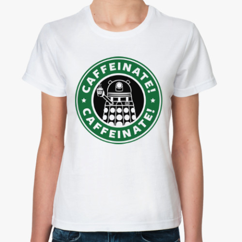 Классическая футболка с принтом Далек (Доктор Кто)