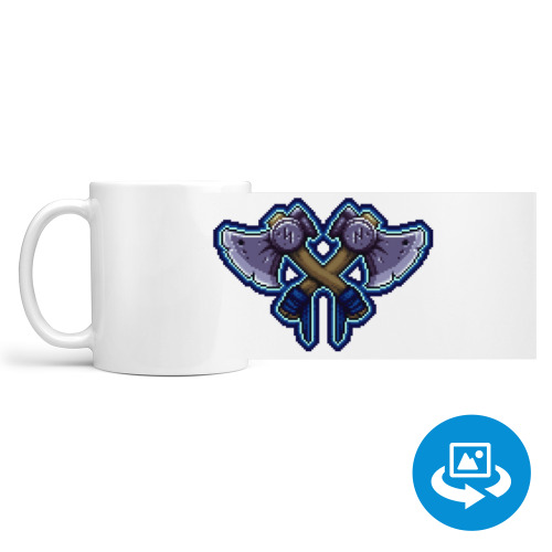 Кружка (круговая запечатка) с принтом Топоры викинга