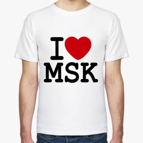 Футболка с принтом I Love MSK