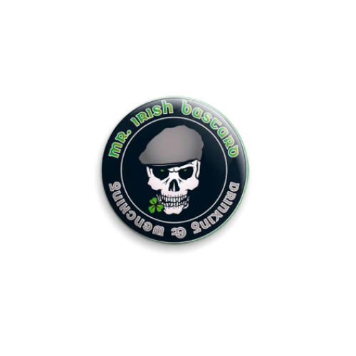 Значок 25мм с принтом  'Irish bastard'