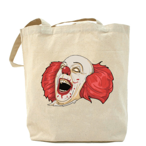 Сумка шоппер с принтом Клоун