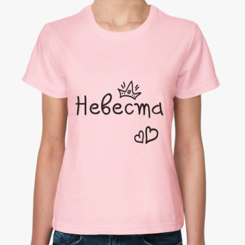 Женская футболка с принтом Невеста с короной