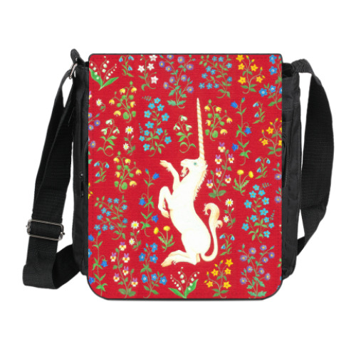 Сумка на плечо (мини-планшет) с принтом Волшебный единорог