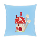 Подушка 35x35 см Волшебные домики