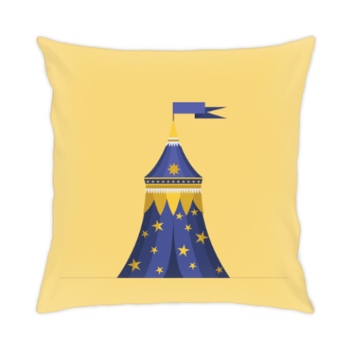 Подушка с принтом Волшебные домики