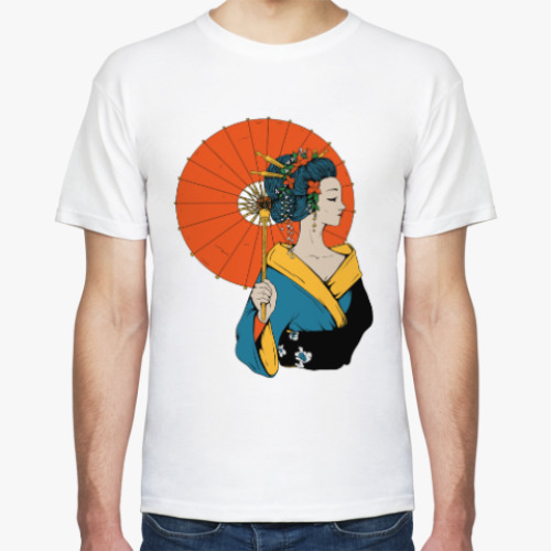 Футболка с принтом Гейша