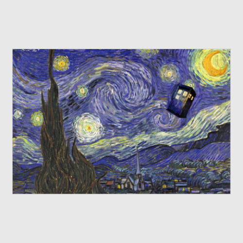 Постер с принтом Звездная ночь - с Тардис