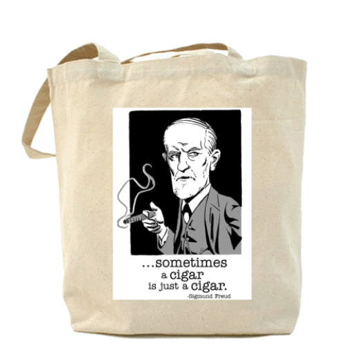 Сумка шоппер с принтом Фрейд