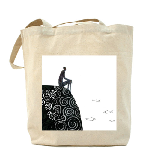 Сумка шоппер с принтом 'Берег'