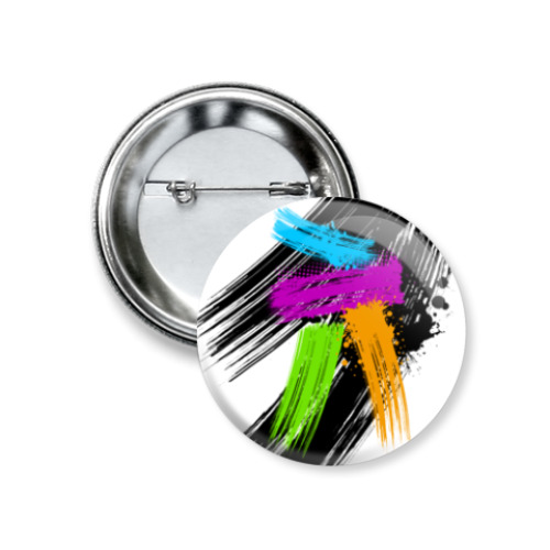 Значок 37мм с принтом Художественный