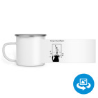 Кружка металлическая белая (круговая запечатка)