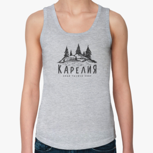 Женская майка с принтом Карелия