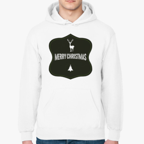 Толстовка худи с принтом Рождество