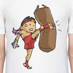 Тайбоксер Работает на груше