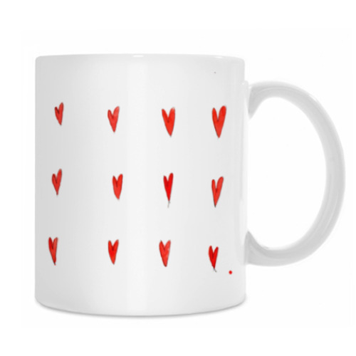 Кружка с принтом Shape of my heart