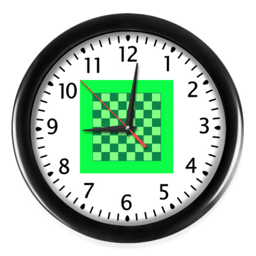 Настенные часы с принтом Шахматы