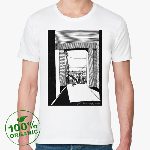 Футболка из органик-хлопка с принтом Кронштадт