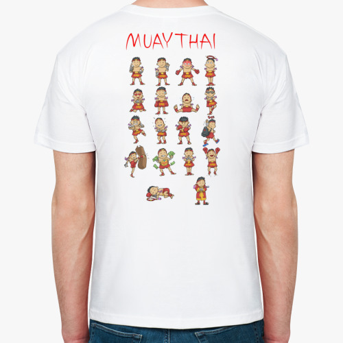 Футболка с принтом Тайбоксер Грустит