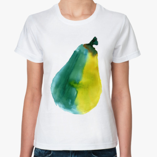 Классическая футболка с принтом Груша