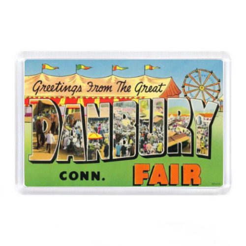 Магнит с принтом Ретро Данбери, Фэрфилд