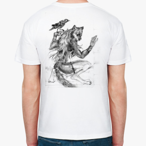 Футболка с принтом Волк Оборотень