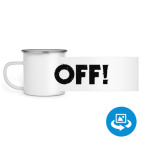 Кружка металлическая белая (круговая запечатка)