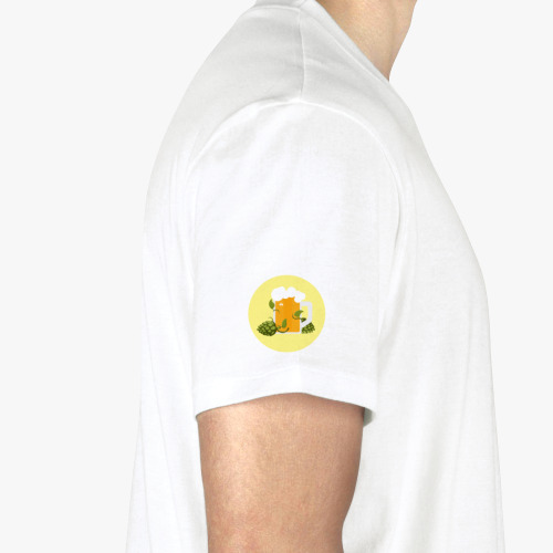 Футболка из органик-хлопка с принтом Кружка пива