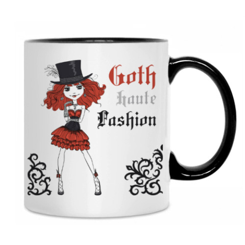 Кружка с принтом Девочка готесса