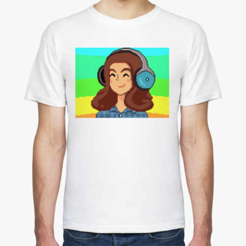 Футболка с принтом Девушка Enjoykin 2 (Привет, как дела?)