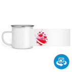 Кружка металлическая белая (круговая запечатка)