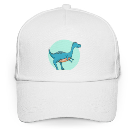 Кепка бейсболка с принтом Динозаврик