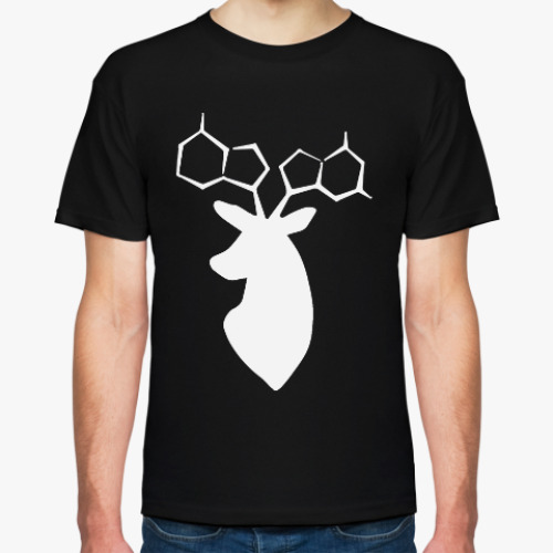 Футболка с принтом ДНК-олень