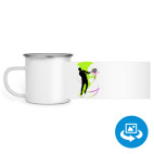 Кружка металлическая белая (круговая запечатка)