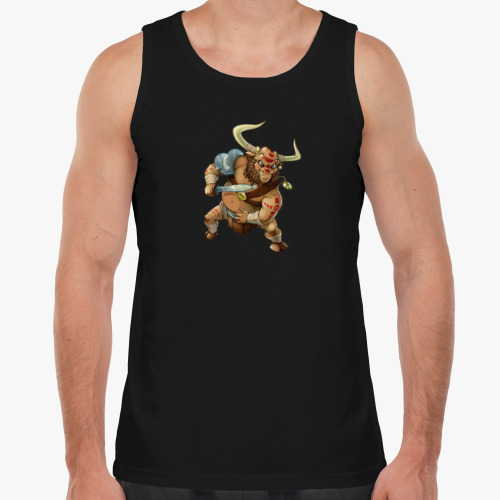 Майка с принтом Бык-гладиатор