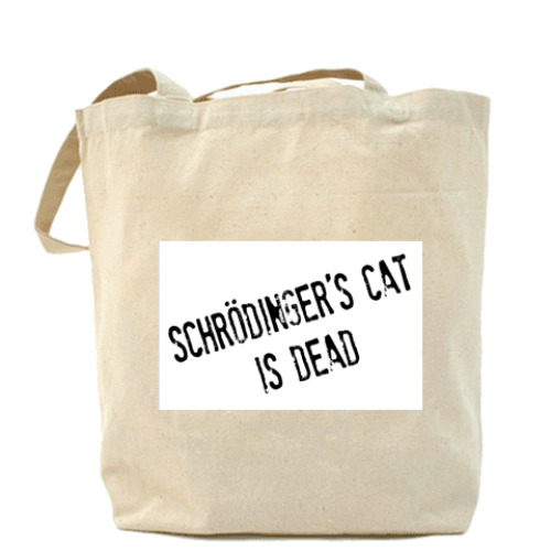Сумка шоппер с принтом  Schrodinger's Cat