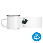 Кружка металлическая белая (круговая запечатка)