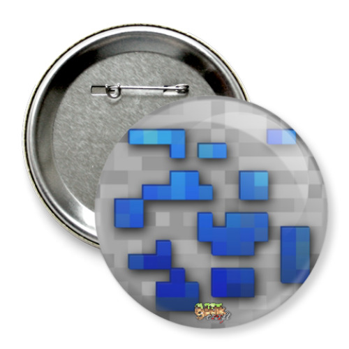 Значок 75мм с принтом 'Лазурит'