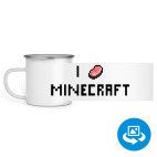 Кружка металлическая белая (круговая запечатка)