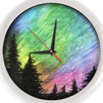 Лес и фантастическое небо