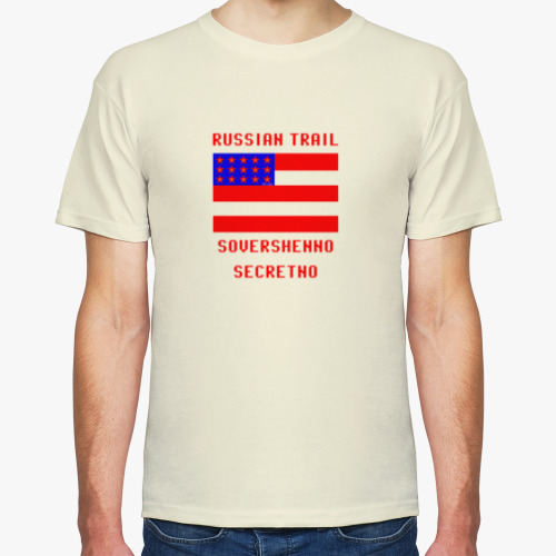Футболка с принтом Русский след