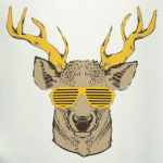 Олень Хипстер в очках