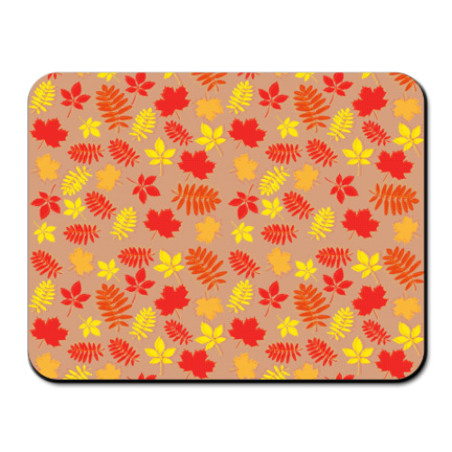 Коврик для мыши с принтом Осенние листья