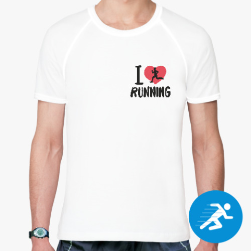Спортивная футболка с принтом i love running