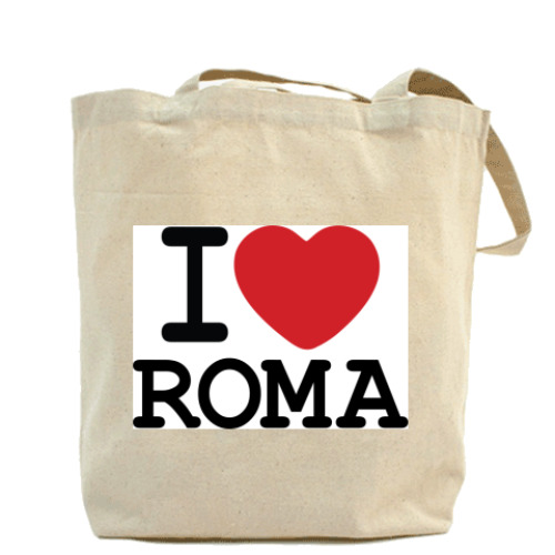 Сумка шоппер с принтом I Love Roma