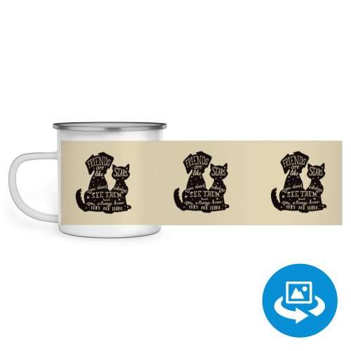 Эмалированная кружка (круговая запечатка) с принтом Friends