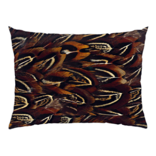 Подушка с принтом Перья