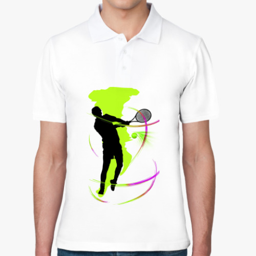 Рубашка поло с принтом Теннис