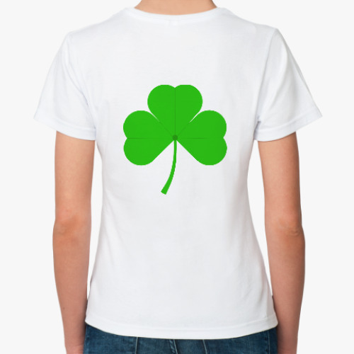 Классическая футболка с принтом Iraland Трилистник