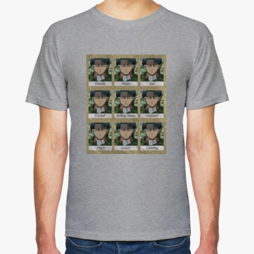 Футболка с принтом Атака Титанов: Леви